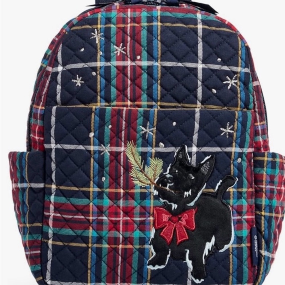 New Vera Bradley Small Quilted Backpack Scottie Dog